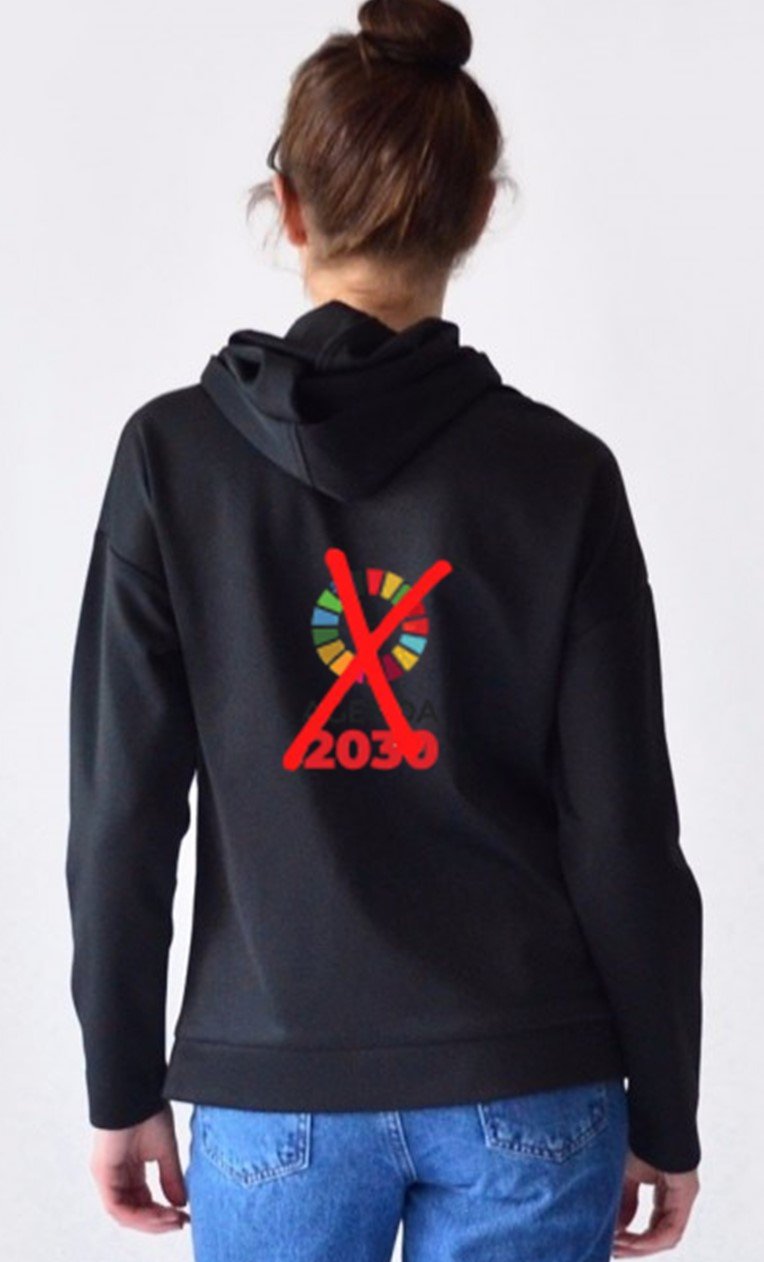 Sudadera Espalda Agenda Tachada Mujer