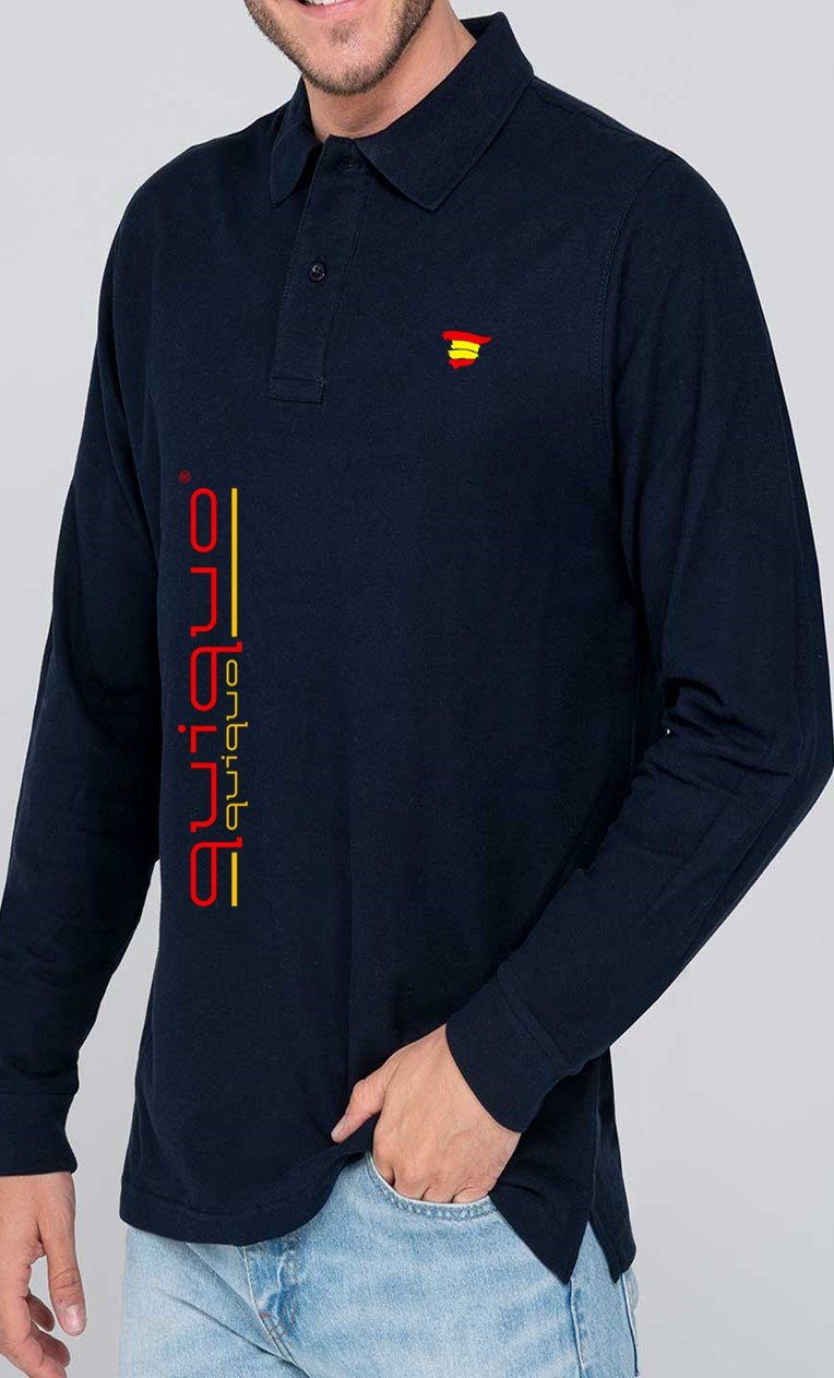 Polo Mapa Manga Larga Hombre V