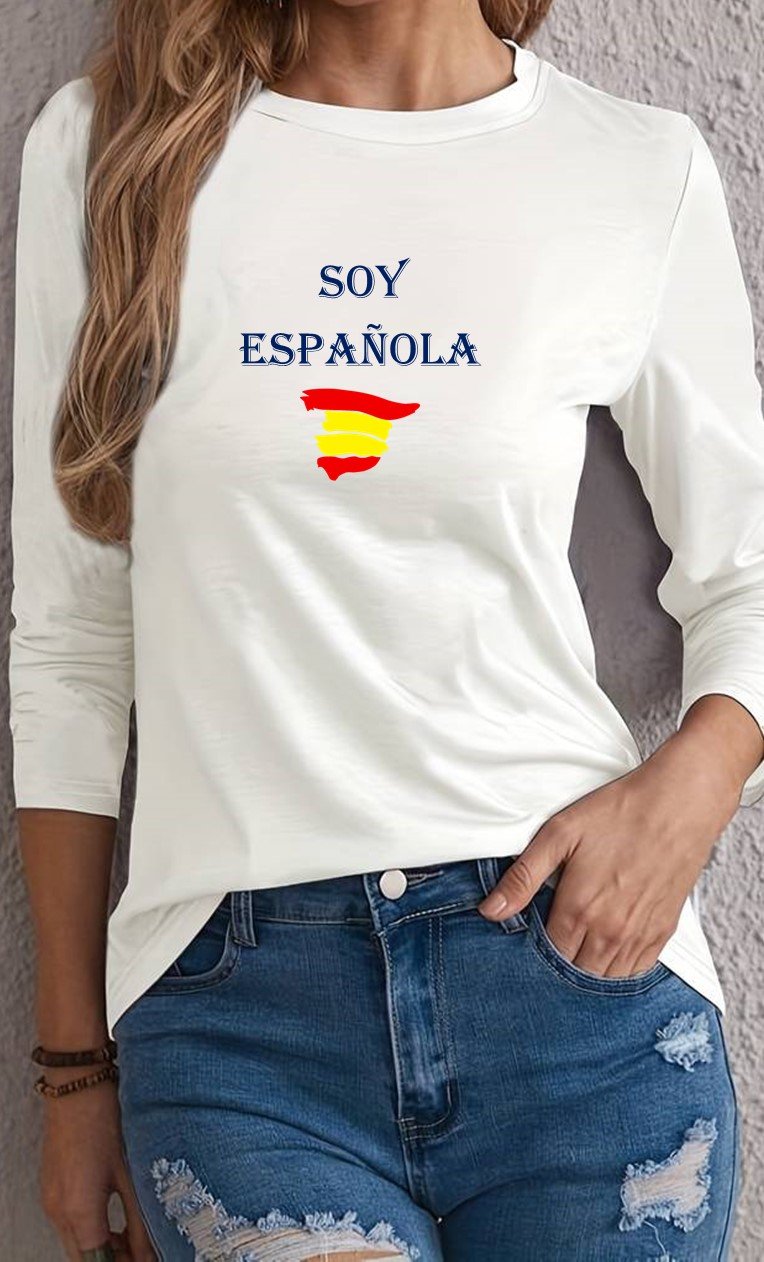 Camiseta Soy Española Manga Larga